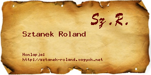 Sztanek Roland névjegykártya